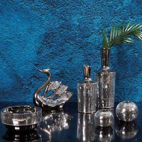 VÁZA AURORA 14 X 8 X 34 CM SIVÁ