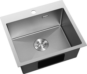 Mexen Solix, 1-komorový nerezový drez 500 x 450 mm, brúsena oceľ, vzor voština, 6402501000-01HC