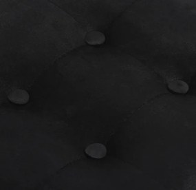 Skladacia taburetka L zamatová, čierna