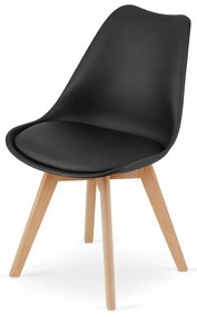 Jedálenská zostava TODI 80cm okrúhly stolový set biely+ 4 stoličky MARK čierne