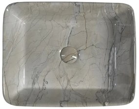 Sapho - Umývadlo na dosku DALMA 47,5x37,5 cm keramika/grigio
