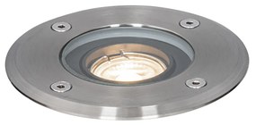 Sada 6 moderných vonkajších zemných bodových svetiel oceľ 35 mm nastaviteľné IP65 - Delux