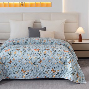 Prehoz na posteľ MONARCH WINGS, svetlomodrý Rozmer: 170 x 210 cm