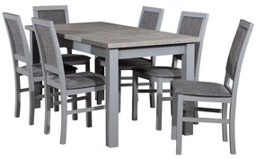 Jedálenská zostava Maurycy 1+6 st28 160x80+40 +W98 betón