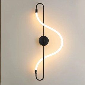 Toolight Toolight, LED nástenné svietidlo Long Black APP857-W, čierna-biela, OSW-04032