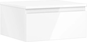 Mexen Orio, kúpeľňová skrinka 50 cm s hornou časťou, 1 zásuvka, biela lesklá, 91A10-05023-1-BFC00