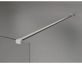 Mexen Kioto-X, sprchová zástena 110 x 200 cm, 10mm šedé sklo, oceľový profil, 800-110-101-97-40-X