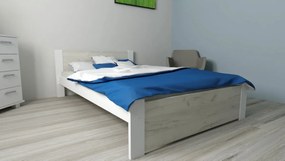 ComfortMatrace Posteľ z masívu borovice LUNA+rošt ZADARMO Rozměr: 120x200 cm, Barva: dub craft / biela