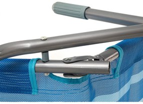 Happy Green Plážové ležadlo modrá, 142 x 60 x 96 cm