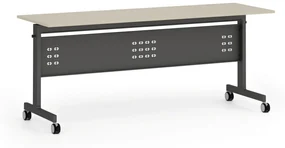 Mobilný stôl PRIMO MOBI, 1800 x 600 mm, čierna podnož, breza
