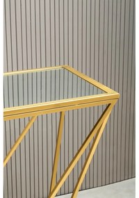Konzolový stolík so sklenenou doskou v zlatej farbe 40x120 cm Farran – Premier Housewares