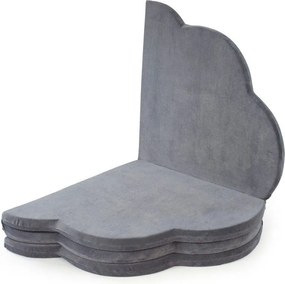 Detská variabilná podložka na hranie flower šedá 160 cm