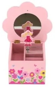 Teddies Hracia skrinka so šperkovnicou Princess, 14,5 x 8 x 14,5 cm