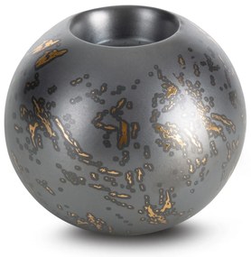 KERAMICKÝ SVIETNIK ARIELA 10X10X9 CM GRAFITOVÁ