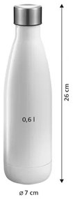 Tescoma Fľaša CONSTANT PASTEL 0,6 l, sivá