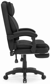 Ergonomická kancelárska stolička HC-1031 s podnožkou - čierna