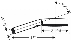 Hansgrohe Pulsify Select S - Ručná sprcha 105 3jet Relaxation, chróm 24110000