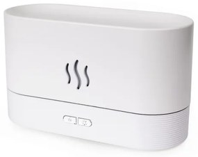 LED RGB Ultrazvukový aróma difúzor a zvlhčovač vzduchu s podsvietením 180ml biela