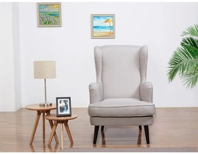 Autronic BONTEC Kreslo ušiak, krémová látka, AK-A1318 CRM2 Farba: Krémová