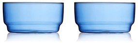 Modré sklenené misky v súprave 2 ks 500 ml Torino – Lyngby Glas