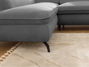 Sivá ženilková rohová pohovka (ľavý roh/do L) Marbeya – Ropez