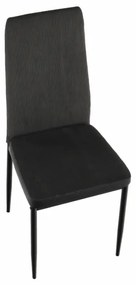 Jedálenská stolička, tmavosivá/čierna, ENRA