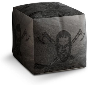 Sablio Taburet Cube Vikingové Stone: 40x40x40 cm