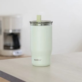 Nerezový termohrnček so slamkou Mist Pastel Green 720 ml