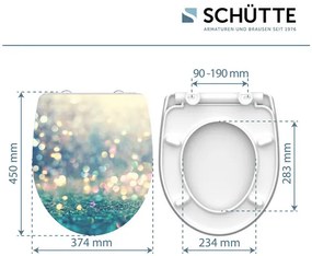 Schütte WC doska so spomaľujúcim mechanizmom (magické svetlo)  (100253145)