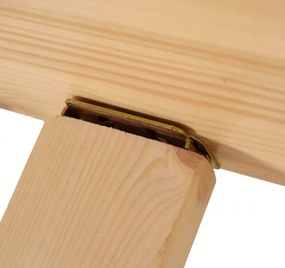 Drevená vyvýšená manželská posteľ KUBA - smrek, 200x180