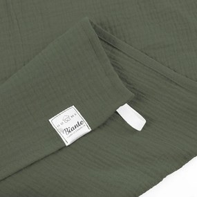 Biante Mušelínová utierka Nature MSN-076 Zelená khaki - sada 3 ks