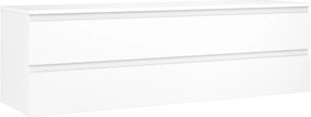 Mexen Orio, kúpeľňová skrinka 160 cm s hornou časťou, 2 zásuvky, biela matná, 91A10-16047-2-BFFC01