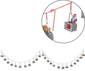 Závesný adventný kalendár BAGLANDER 5 m, sivý