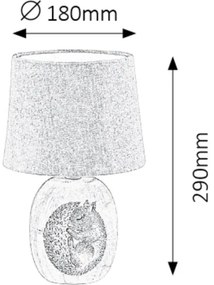 Rabalux 4605 - Detská stolná lampa DORKA 1xE14/40W/230V hnedá