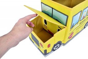 Skladací taburet / kôš na hračky Školský autobus