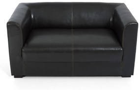 DREVONA Dvojsedačka čierna textilná koža CAFF, MG15