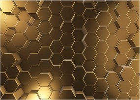 Obraz - Zlaté hexagóny (70x50 cm)