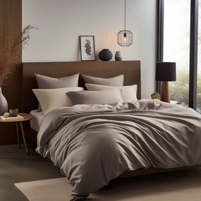 SATÉNOVÁ OBLIEČKA NA VANKÚŠ 041 70X80 CM TMAVOBÉŽOVÁ