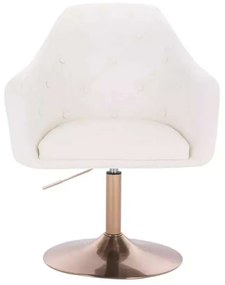 LuxuryForm DESIGN Kreslo ANDORA na zlatom tanieri - biele