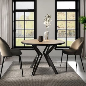 Okrúhly rozkladací jedálenský stôl KODY 100-120cm