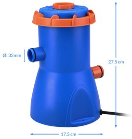 InternetovaZahrada Bazénové filtračné čerpadlo MZP40 modrá/oranžová 3 400L/h
