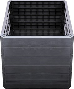 Garantia Ergo Quadro Vysoký záhon Wood L, plast, 80 × 80 × 75 cm, antracit