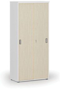 Skriňa so zasúvacími dverami PRIMO WHITE, 1781 x 800 x 420 mm, biela/breza