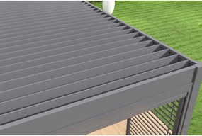 Bioklimatická pergola INTRO PLUS 6X3m, hliník, do steny