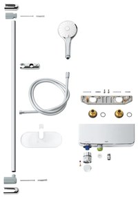 GROHE Grohtherm SmartControl - Termostatická sprchová batéria so sprchovou súpravou 900 mm, chróm 34721000