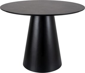 Okrúhly jedálenský stôl ANGEL 100x100 cm, sivý mramorový dekor