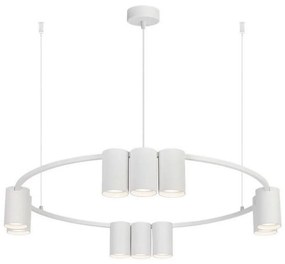 Luster na lanku GENESIS 10xGU10/8W/230V biela