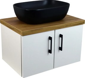 Comodo Kúpeľňová skrinka pod doskové umývadlo Agria II W 60-HD - biela/zlatý dub