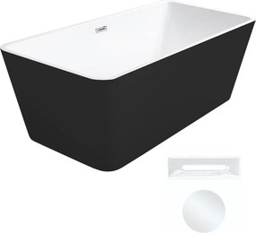 Besco Akrylátová voľne stojaca vaňa Evita BW Matt 160x80 BESCO-Typ výpuste: Click-Clack s prepadom, grafit, BESCO-Rozmery: 160x80, BESCO-Farba: Biela…