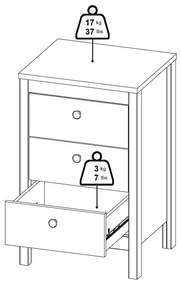 Sivobéžový nočný stolík Madrid – Tvilum